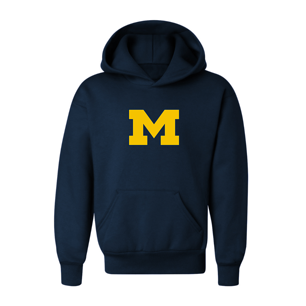 Youth Michigan Wolverines Logo Pullover Hoodie