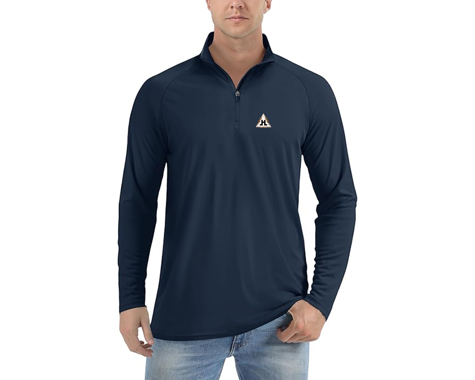 Men’s Hansa Logo Lightweight Quarter-Zip Athletic Shirt Long Sleeve Performance Wear
