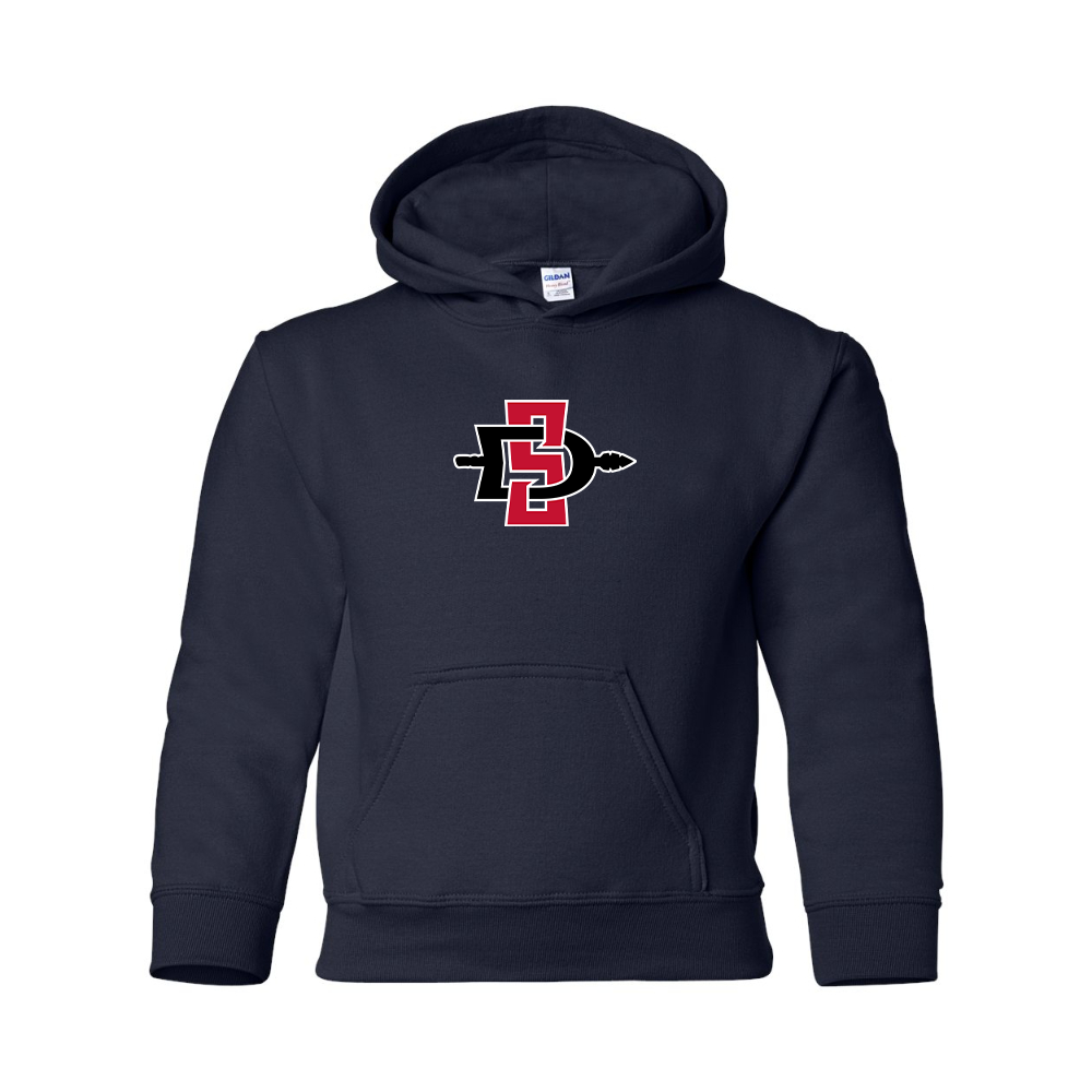 Youth San Diego State Aztecs Logo Gildan Heavy Blend  Hooded Sweatshirt