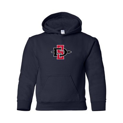 Youth San Diego State Aztecs Logo Gildan Heavy Blend  Hooded Sweatshirt