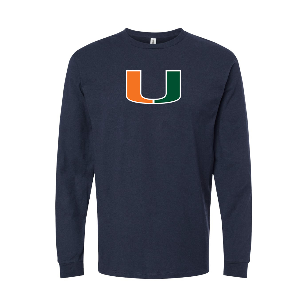 Men's Miami Hurricanes Logo Long Sleeve T-Shirt