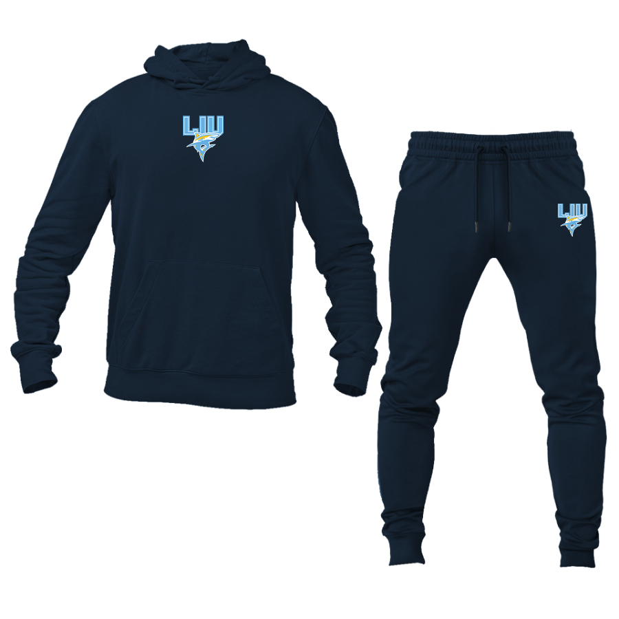 Men's LIU Brooklyn Blackbirds Logo Hoodie Joggers Set