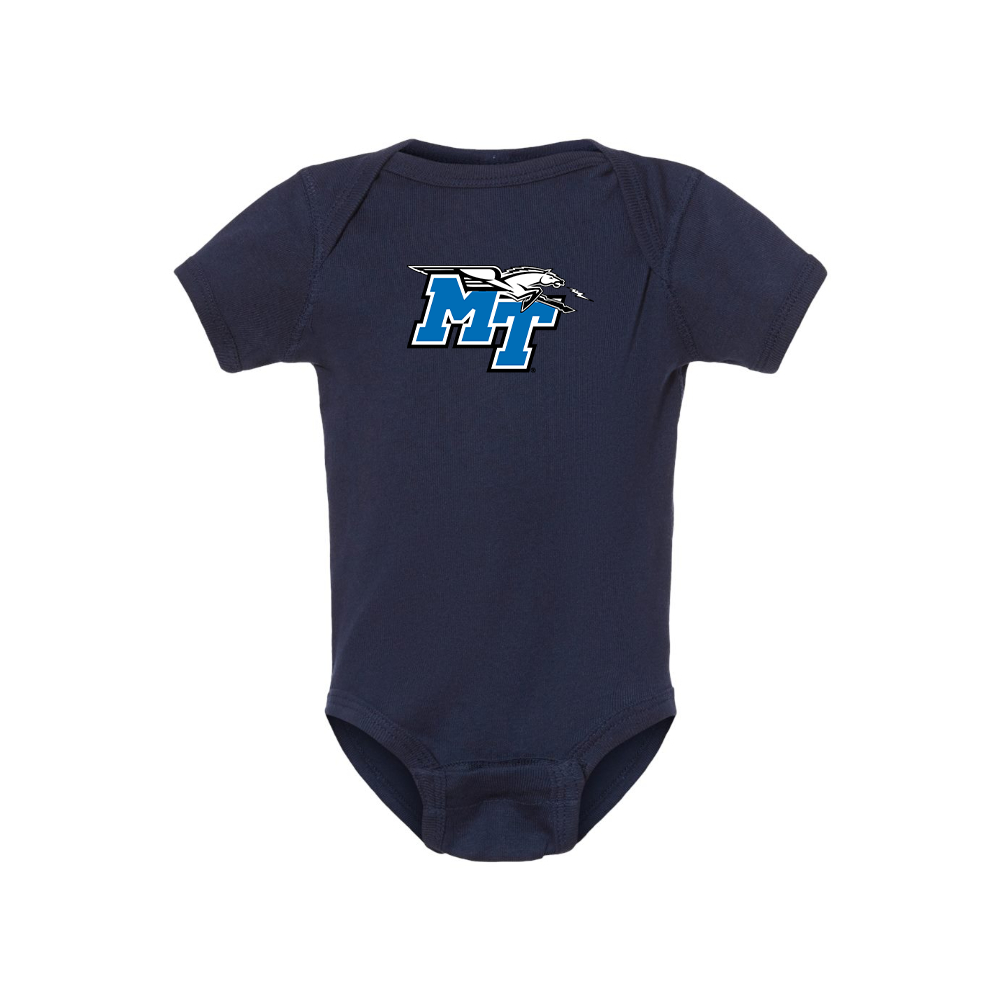 Middle Tennessee Blue Raiders Logo Baby Romper Onesie