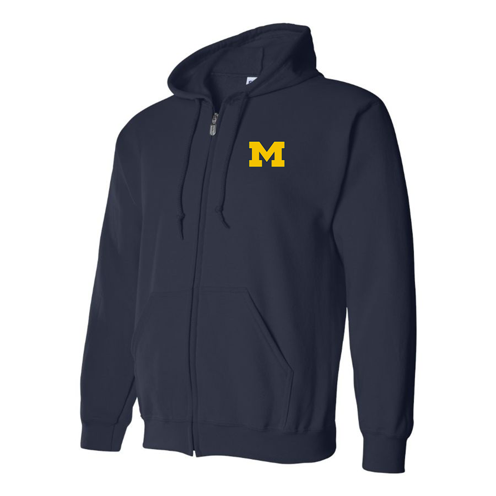 Men's Michigan Wolverines Logo Zipper Hoodie