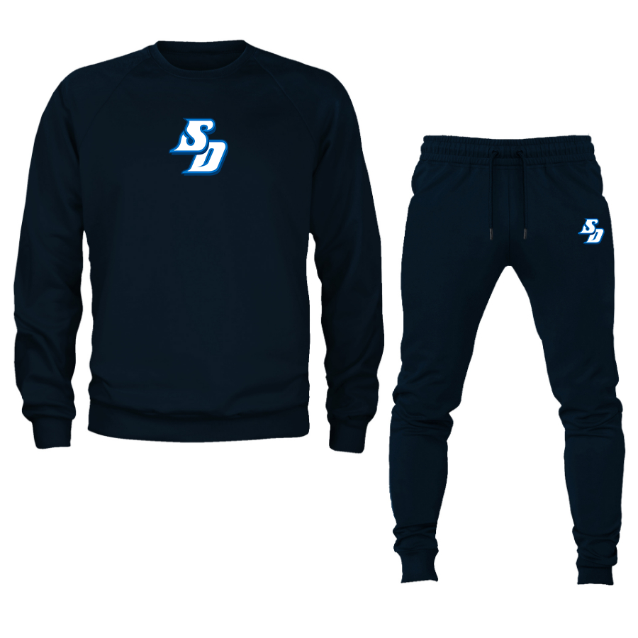 Men's San Diego Toreros Logo Crewneck Sweatshirt Joggers Suit