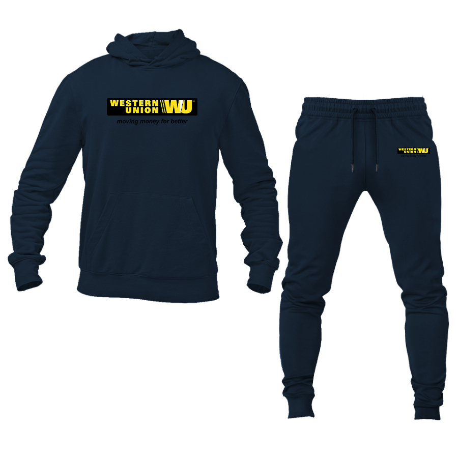 Men's Wastern Union Logo Hoodie Joggers Set