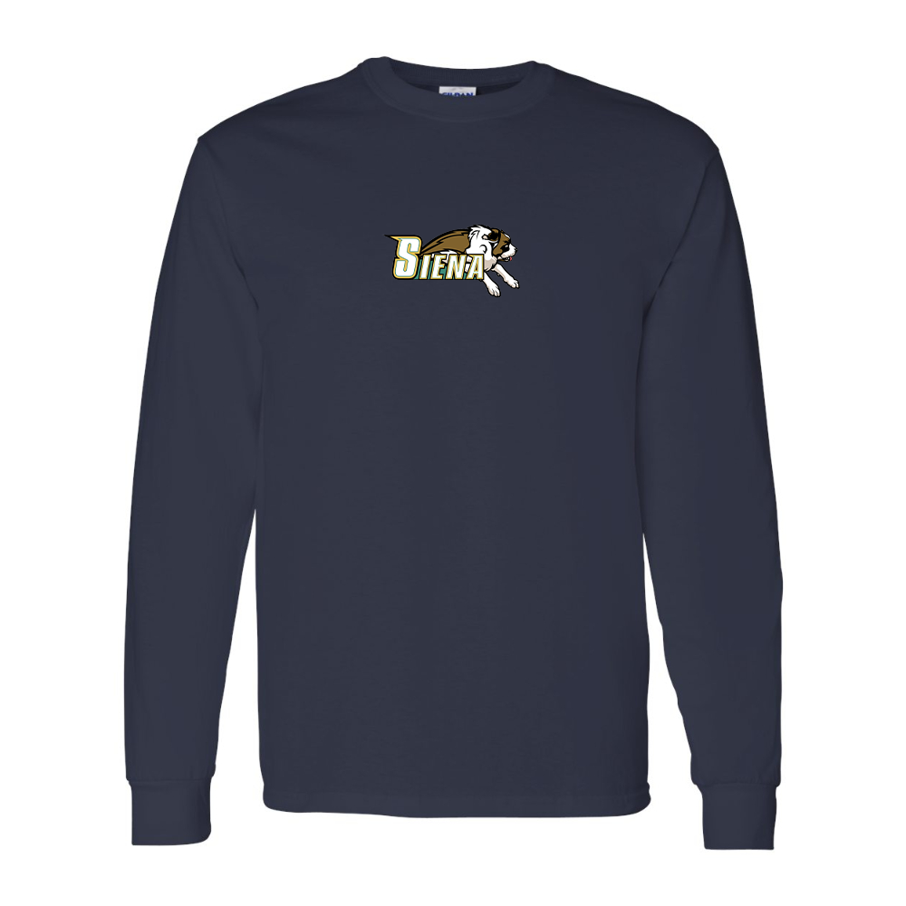 Men's Siena Saints Logo Gildan Heavy Cotton Long Sleeve T-Shirt