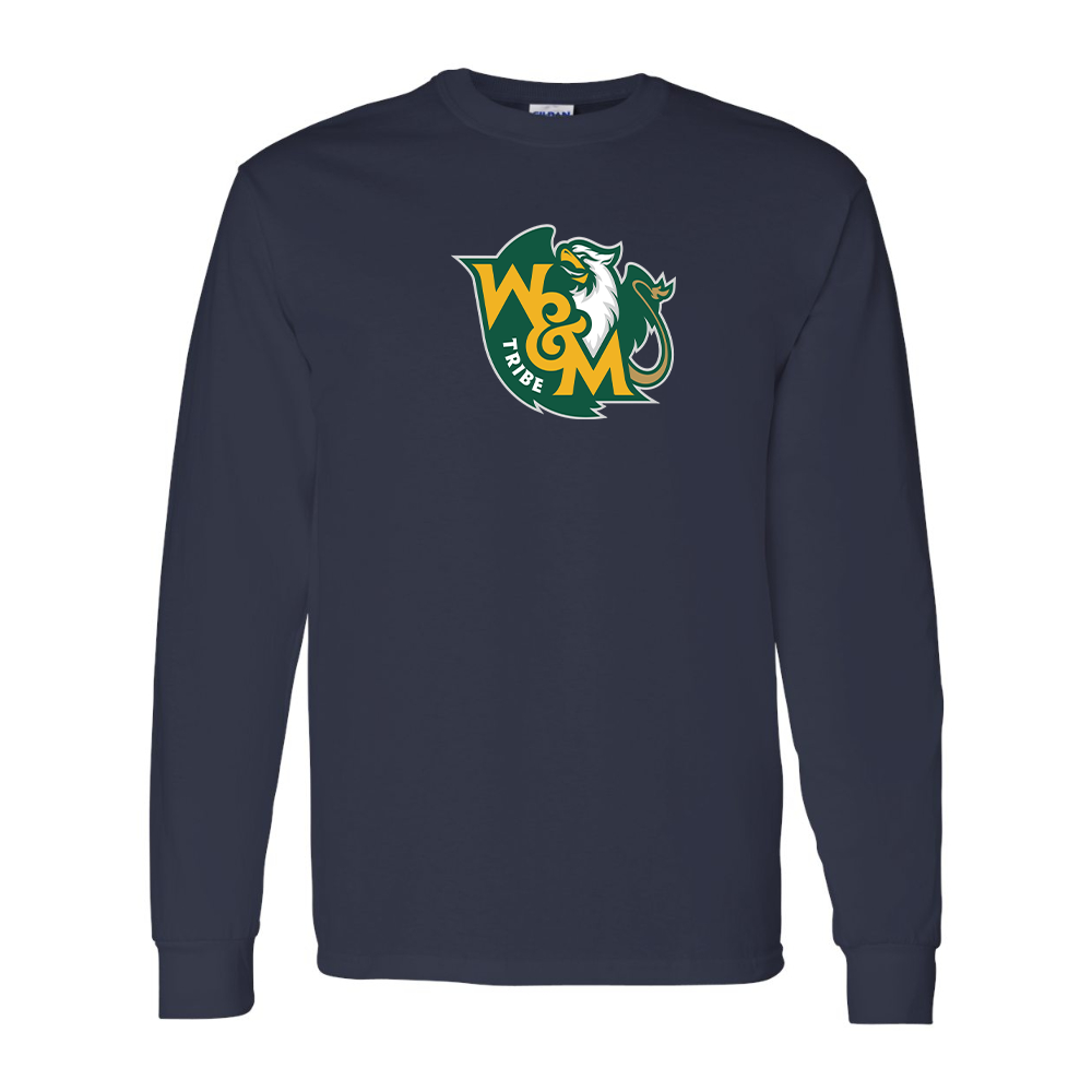 Men's William and Mary Tribe Gildan Heavy Cotton Long Sleeve T-Shirt