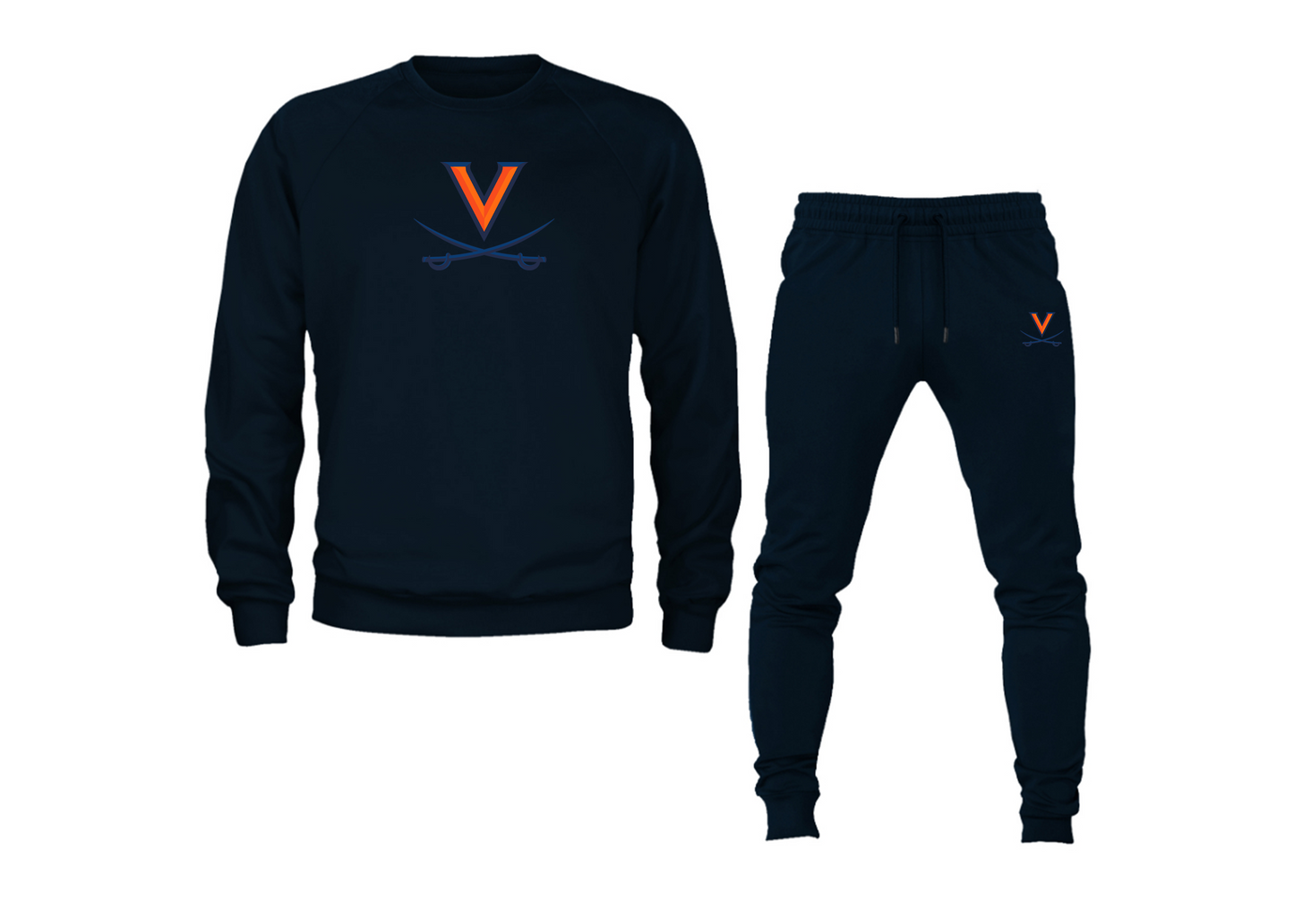 Men's Virginia Cavaliers Crewneck Sweatshirt Joggers Suit
