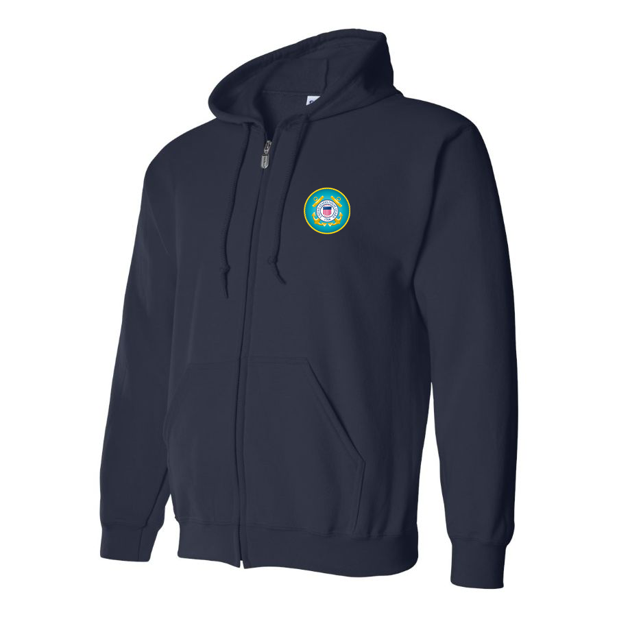 Men's Coast Guard Logo Zipper Hoodie