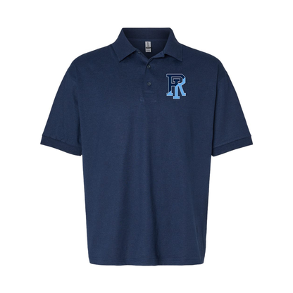 Men's Rhode Island Rams Logo Gildan Dry Blend Jersey Polo