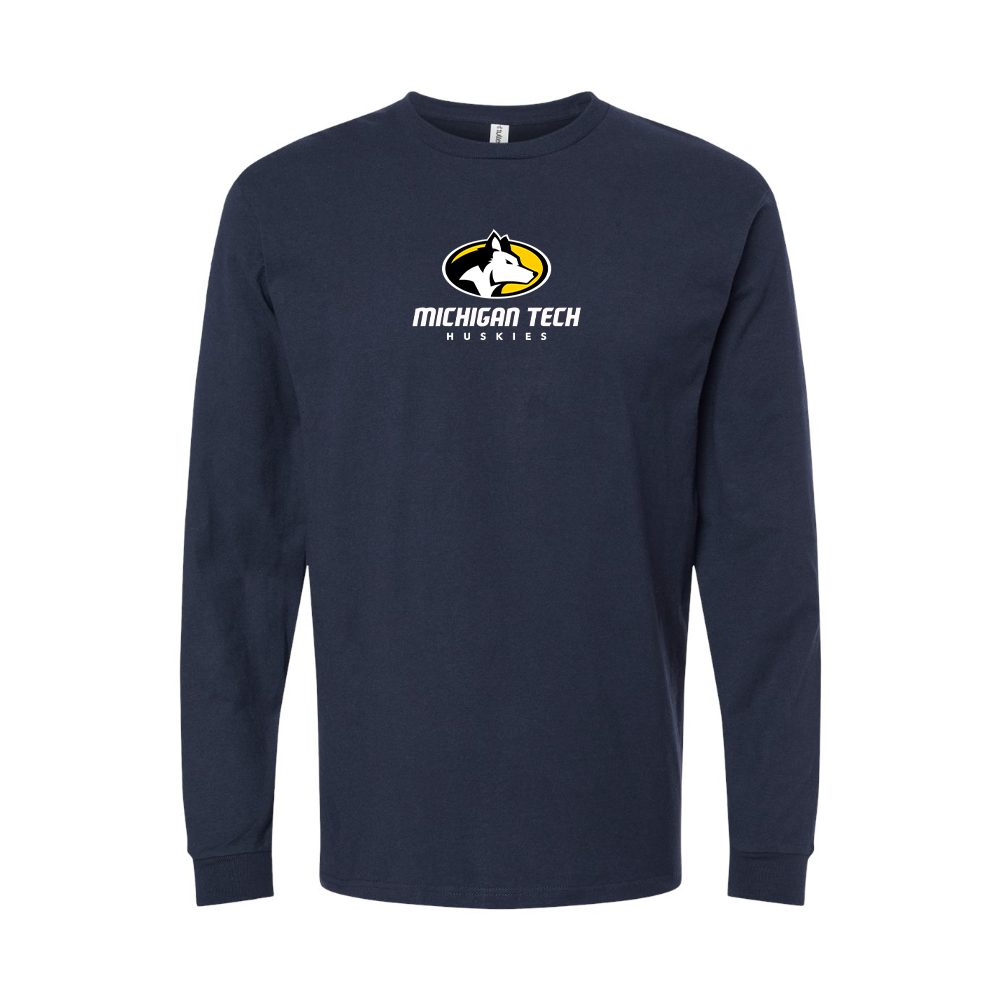 Youth Michigan Tech Huskies Logo Cotton Long Sleeve T-Shirt