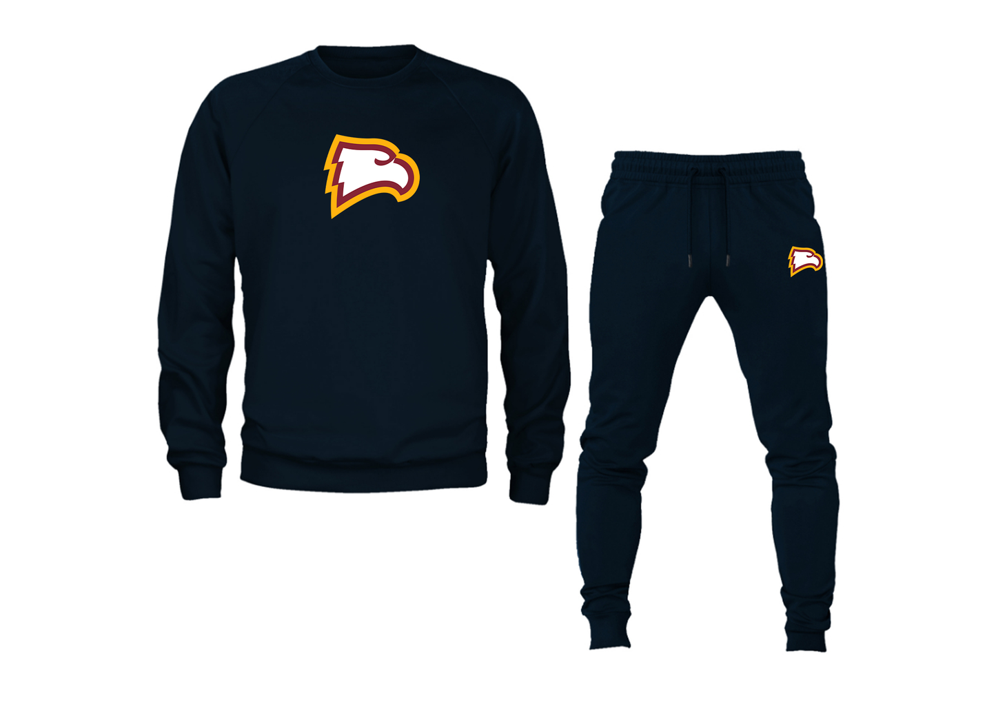 Men's Winthrop Eagles Crewneck Sweatshirt Joggers Suit