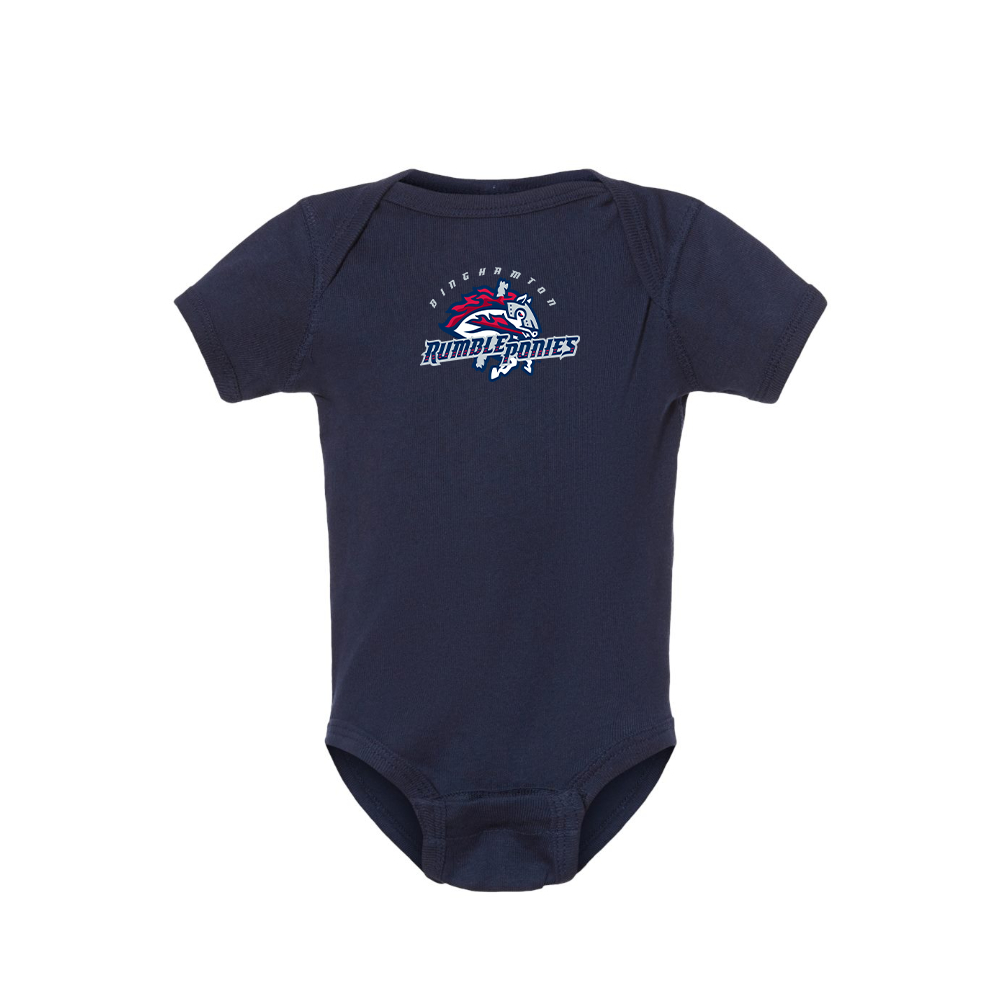 Binghamton Rumble Ponies Logo Baby Romper Onesie