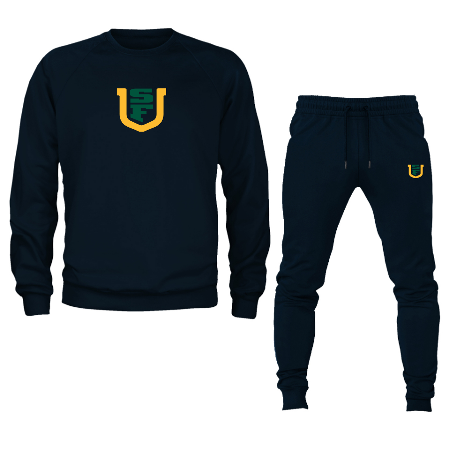 Men's San Francisco Dons Logo Crewneck Sweatshirt Joggers Suit