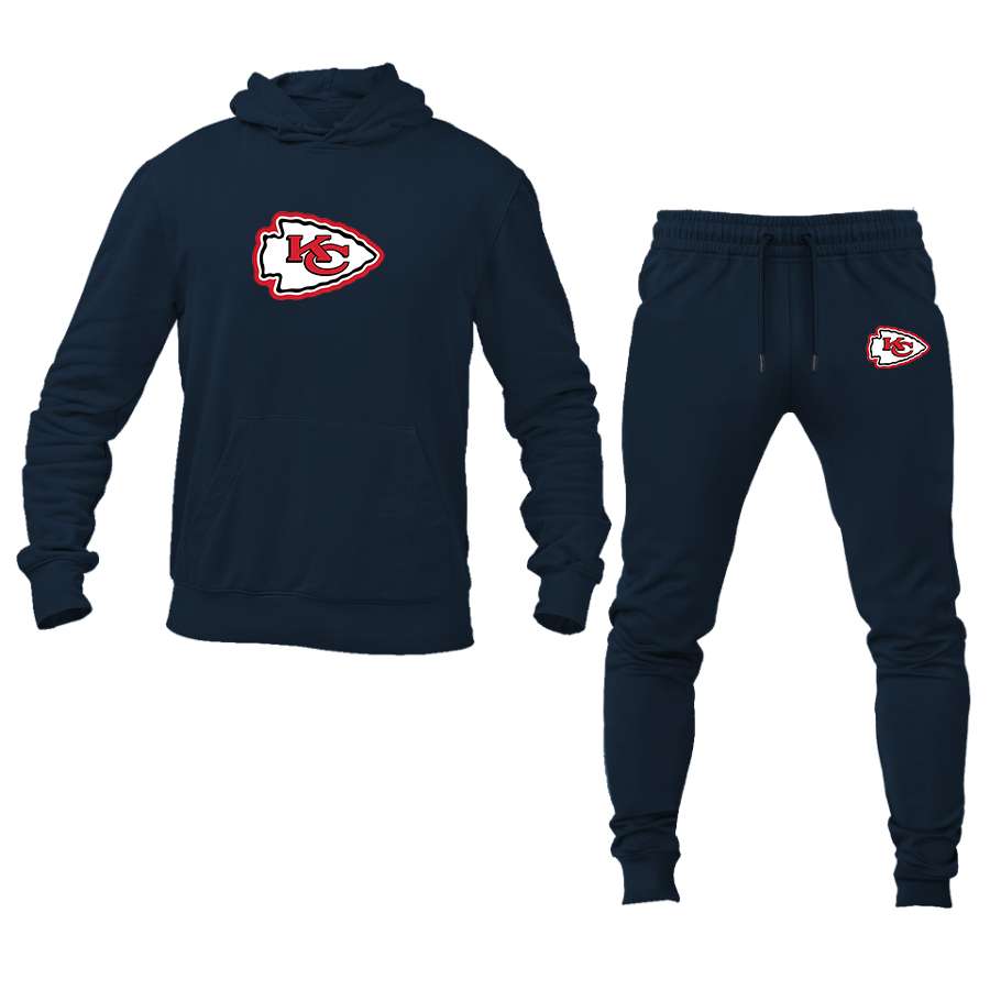 Men's KC Chiefs Logo Hoodie Joggers Set