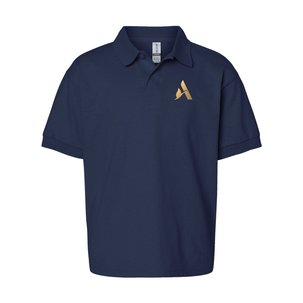 Youth Accor Golden Logo Gildan Dry Blend Jersey Polo