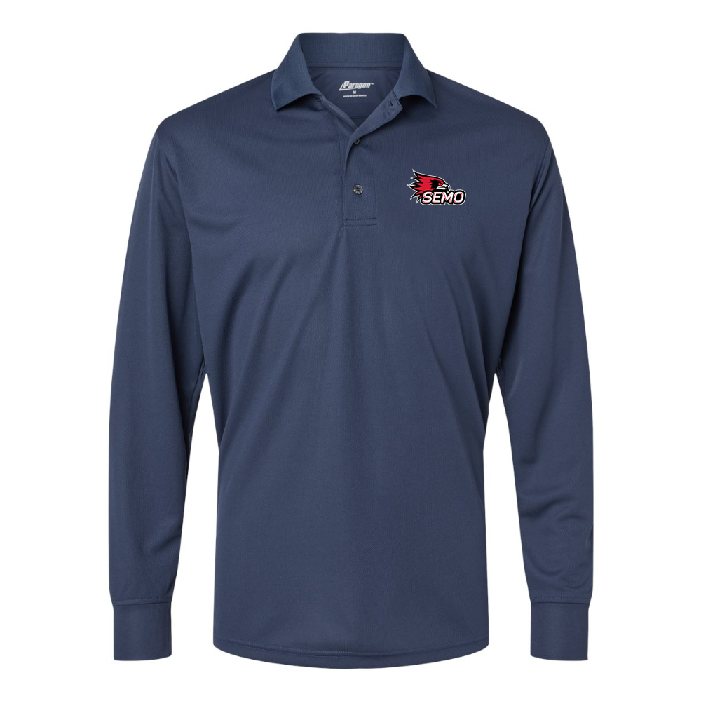 Men's SEMO Redhawks Logo Paragon Prescott Long Sleeve Polo