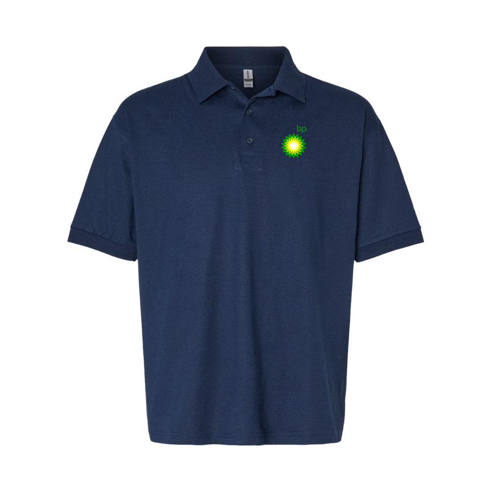 Men's BP Oil Logo Gildan Dry Blend Jersey Polo