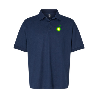 Men's BP Oil Logo Gildan Dry Blend Jersey Polo