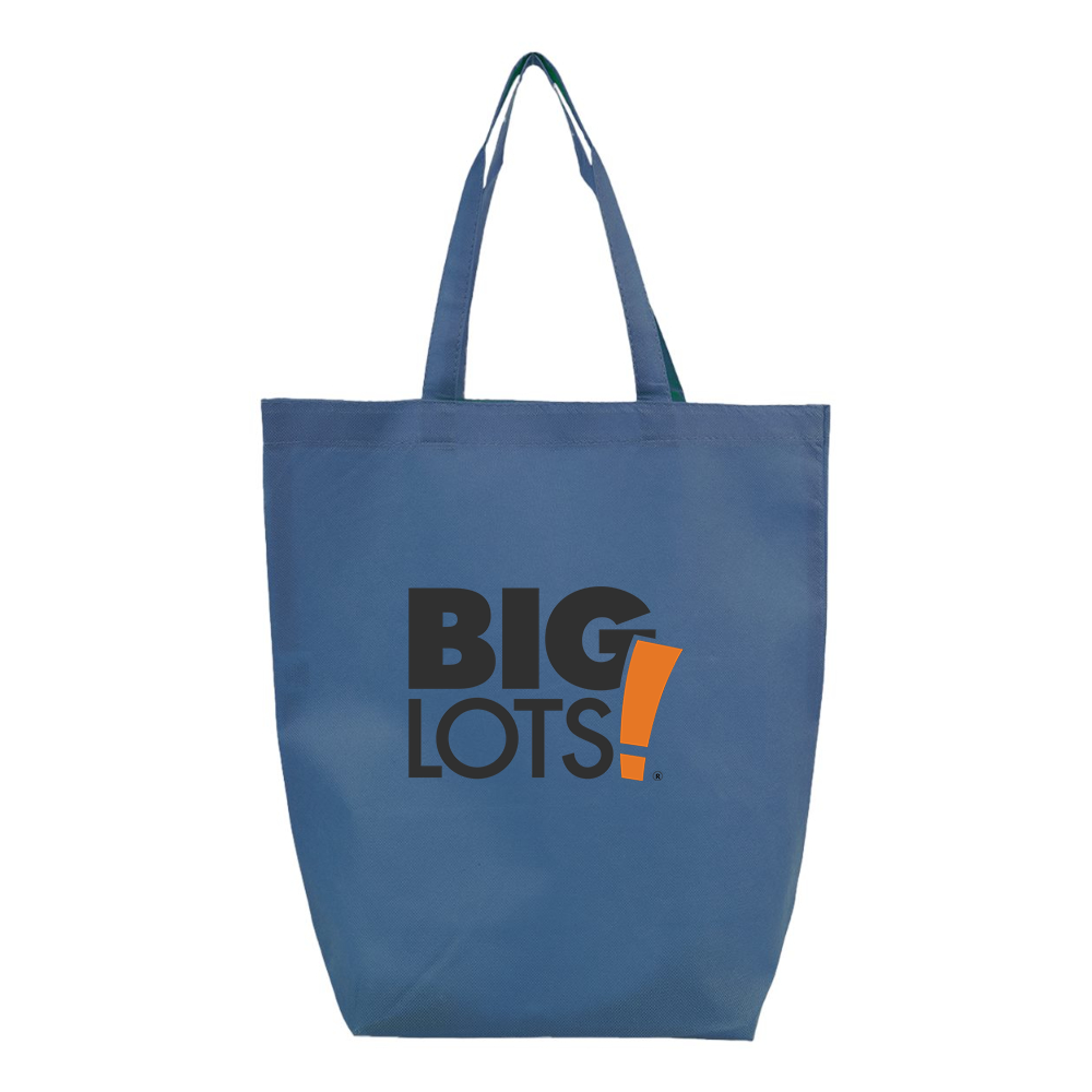 Big Lots Logo Q-Tees Non-Woven Gusset Bottom Tote