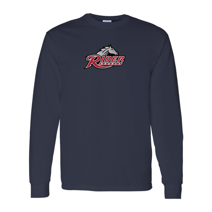 Men's Rider Broncs Logo Gildan Heavy Cotton Long Sleeve T-Shirt