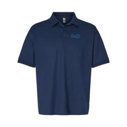 Men's People Magazine Logo Gildan Dry Blend Jersey Polo