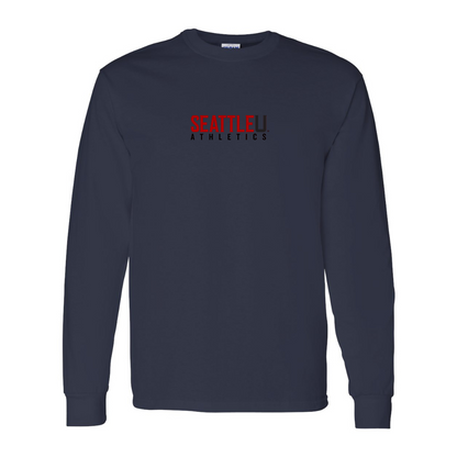 Men's Seattle Redhawks Logo Gildan Heavy Cotton Long Sleeve T-Shirt