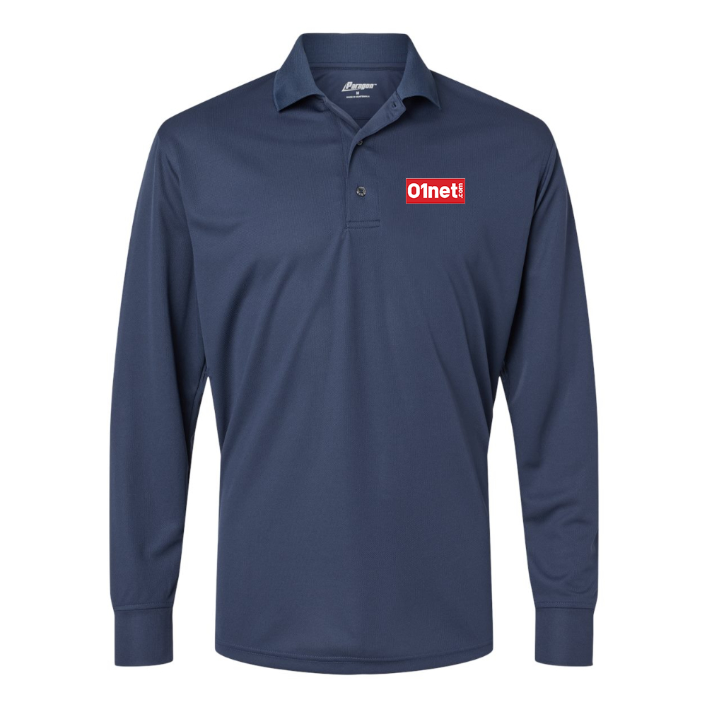 Men's 01net Logo Paragon Prescott Long Sleeve Polo