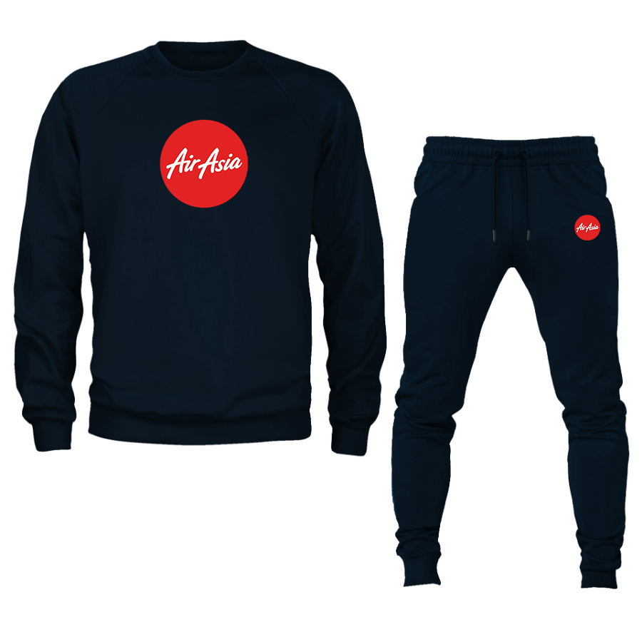 Men's Air Asia Logo Crewneck Sweatshirt Joggers Suit
