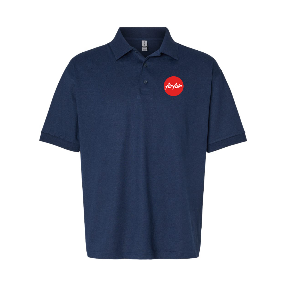 Men's Air Asia Logo Gildan Dry Blend Jersey Polo