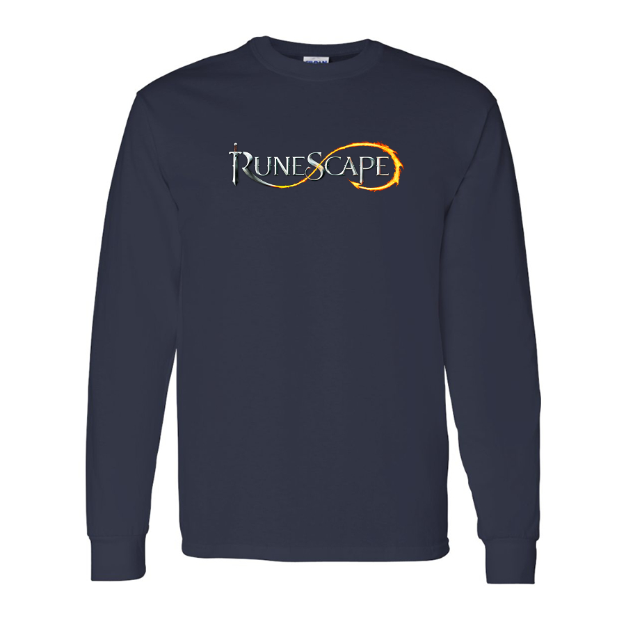 Men's Runescape Logo Gildan Heavy Cotton Long Sleeve T-Shirt