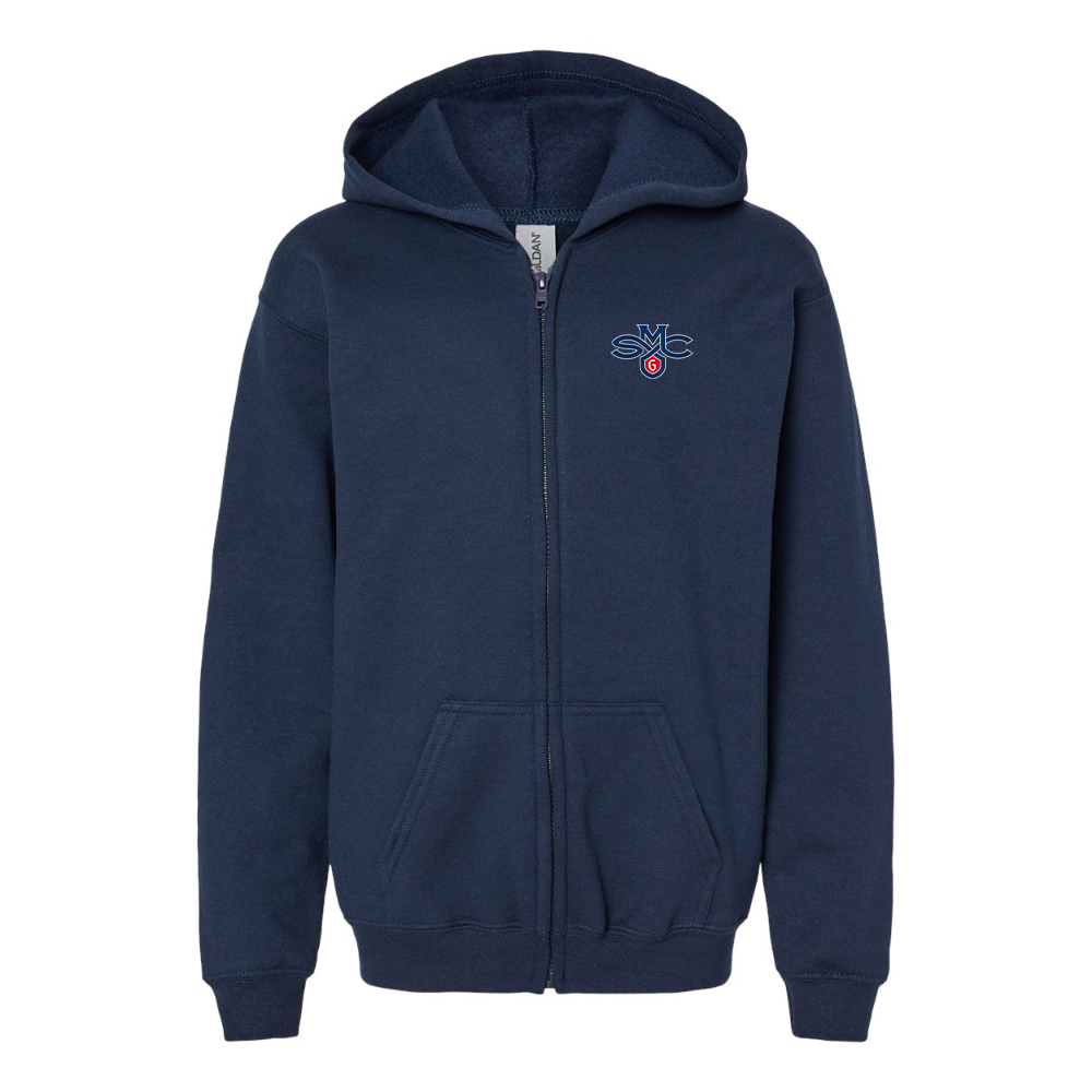 Gildan Heavy Blend Youth Saint Marys Gaels Logo Full Zip Hooded Sweatshirt