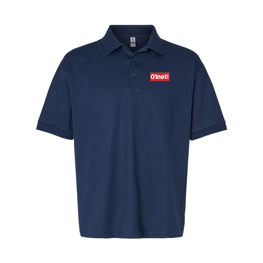 Men's  01net Logo Gildan Dry Blend Jersey Polo