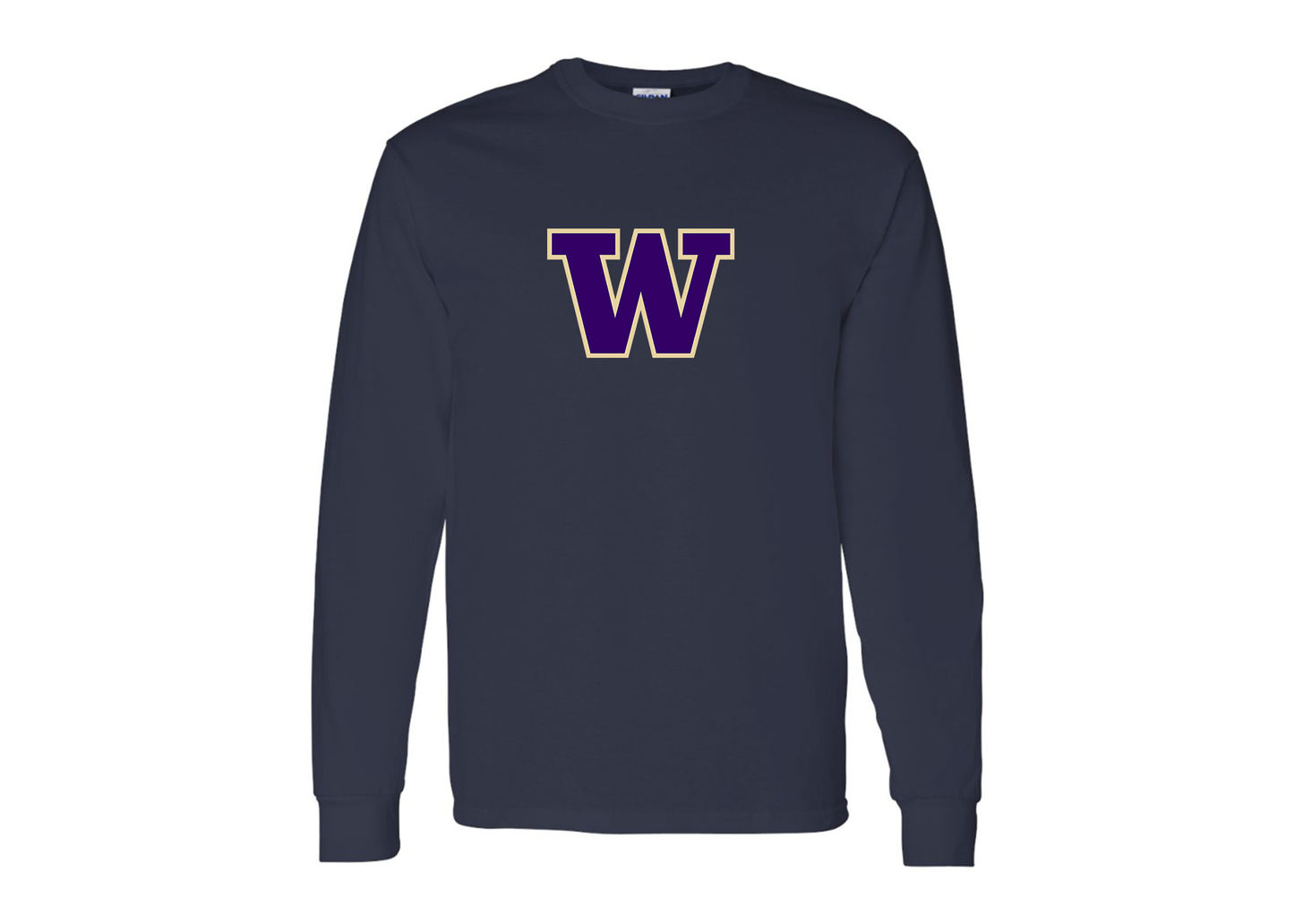 Men's Washington Huskies Gildan Heavy Cotton Long Sleeve T-Shirt