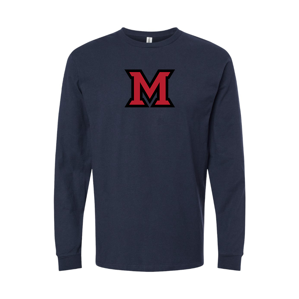 Youth Miami Ohio RedHawks Logo Cotton Long Sleeve T-Shirt