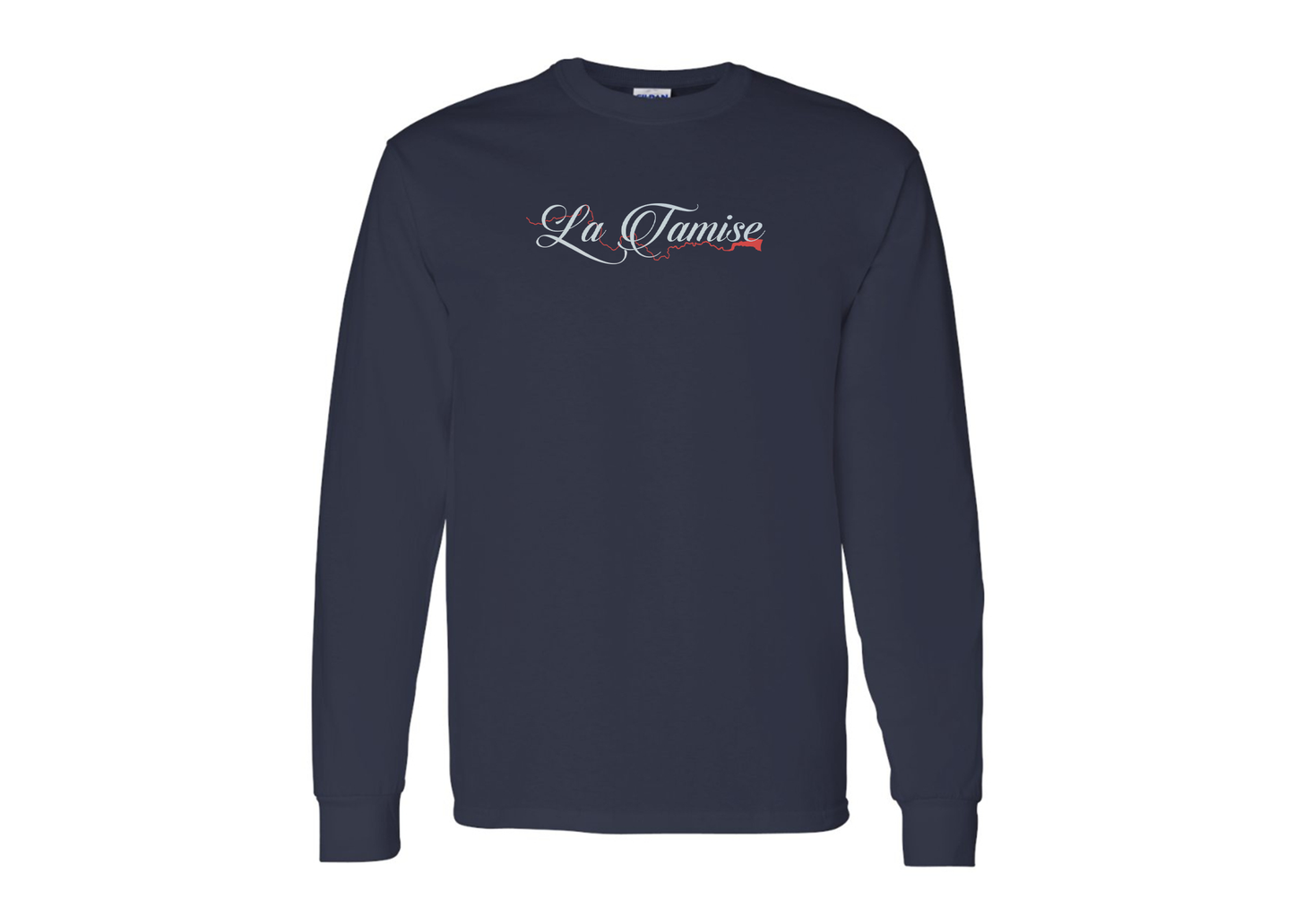 Men's La Tamise Logo Gildan Heavy Cotton Long Sleeve T-Shirt