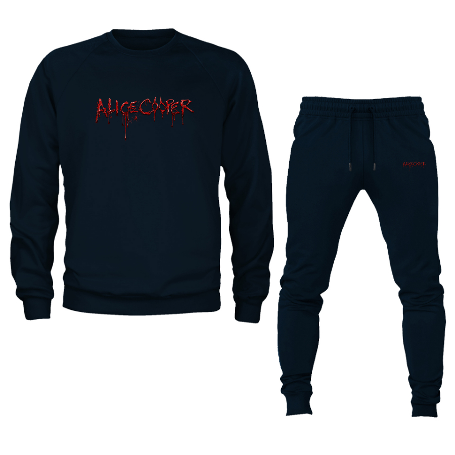 Men's Alice Cooper Logo Crewneck Sweatshirt Joggers Suit