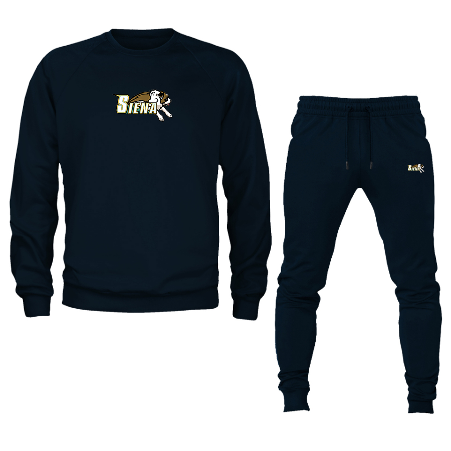 Men's Siena Saints Logo Crewneck Sweatshirt Joggers Suit