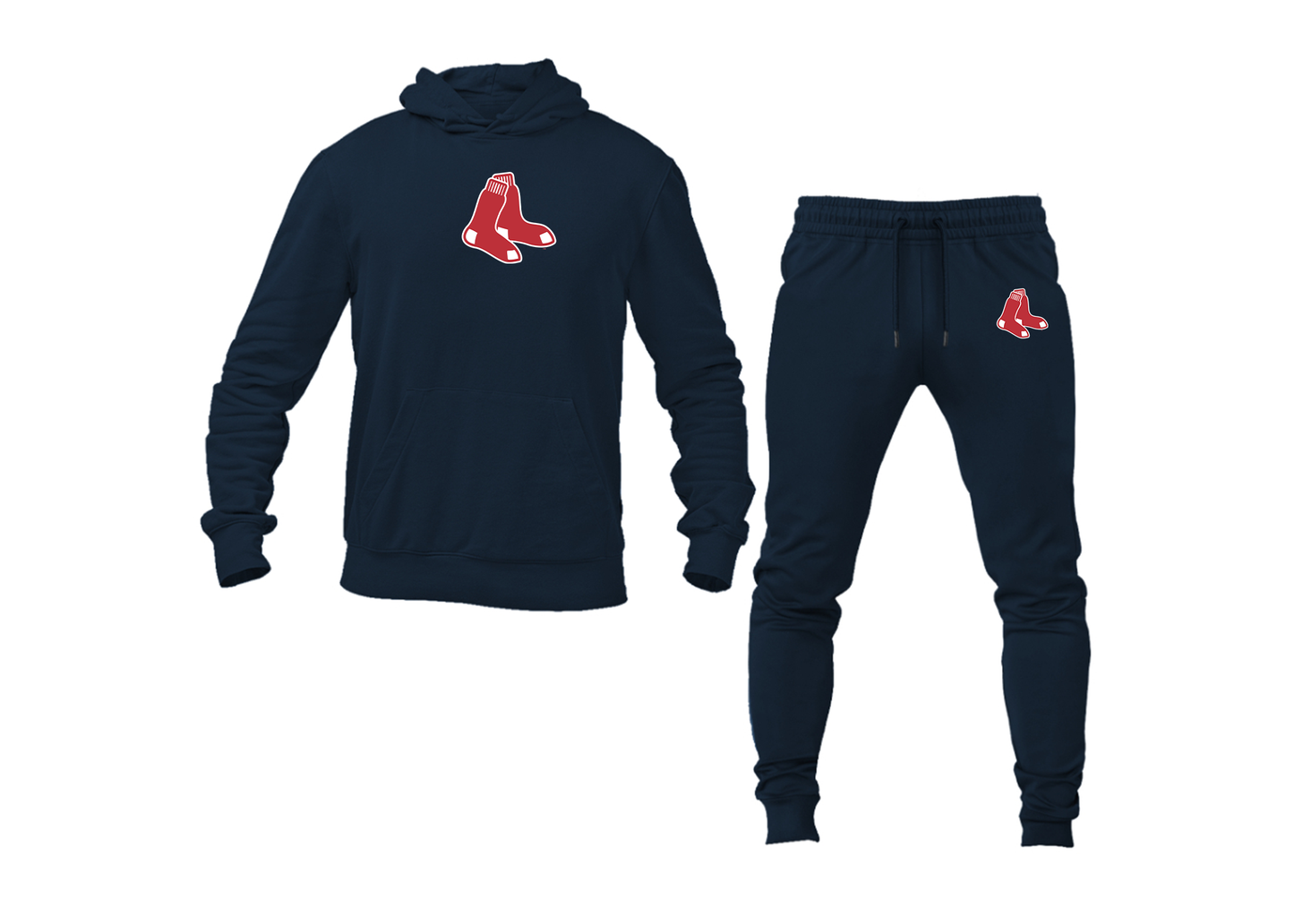 Men's Boston Red Sox Logo Hoodie Joggers Set