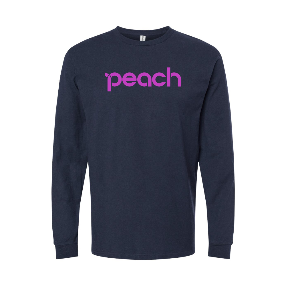 Youth Peach Aviation Logo Cotton Long Sleeve T-Shirt