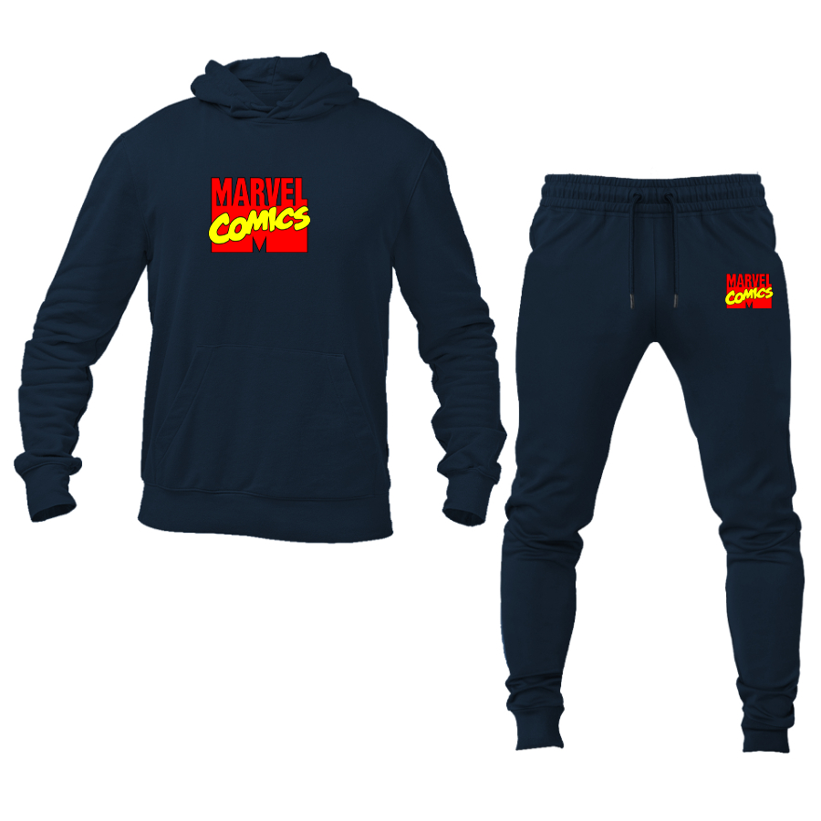 Men's Marvel Comics Logo Hoodie Joggers Set