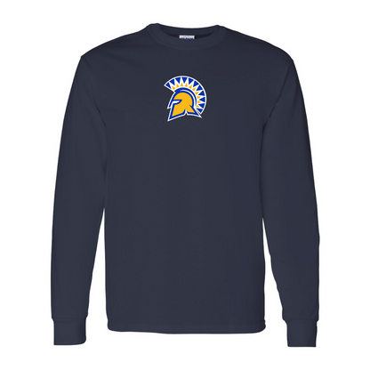 Men's San Jose State Spartans Logo Gildan Heavy Cotton Long Sleeve T-Shirt