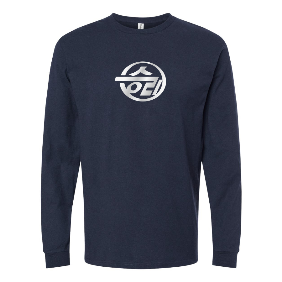 Youth Sungri Motor Plant Logo Cotton Long Sleeve T-Shirt