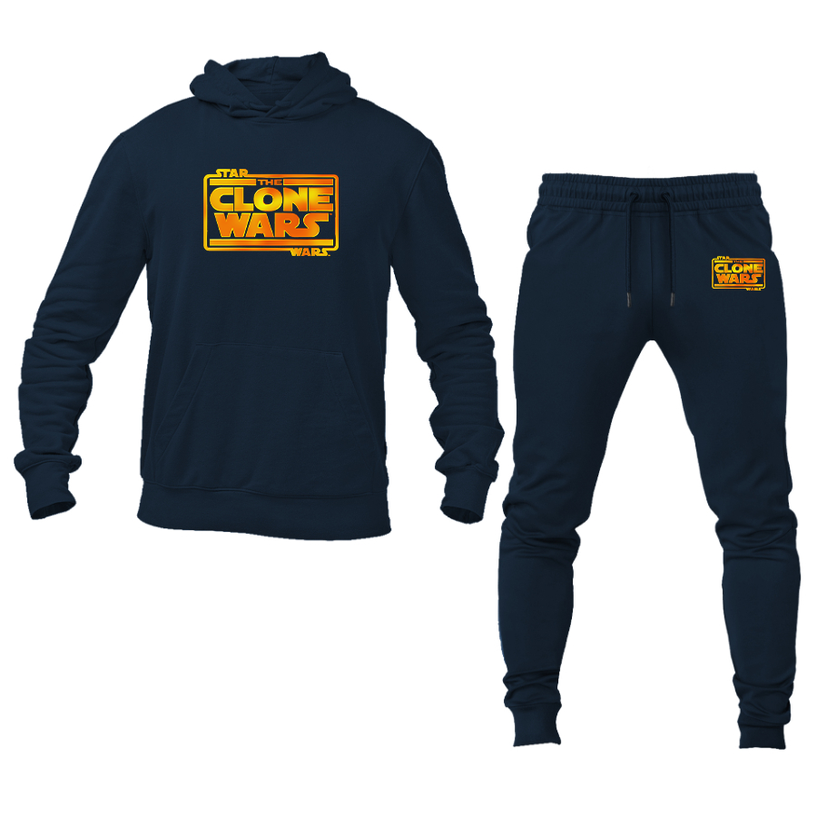 Men's The Clone wars Logo Hoodie Joggers Set