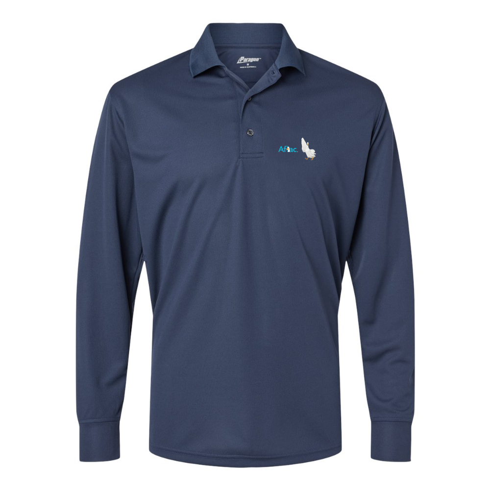 Men's Aflac Logo and Duck Paragon Prescott Long Sleeve Polo