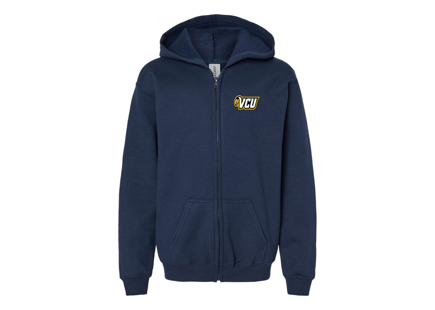 Gildan Heavy Blend Youth Virginia Commonwealth Rams Full Zip Hooded Sweatshirt