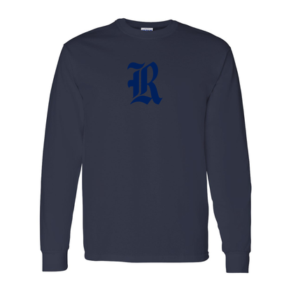 Men's Rice Owls Logo Gildan Heavy Cotton Long Sleeve T-Shirt