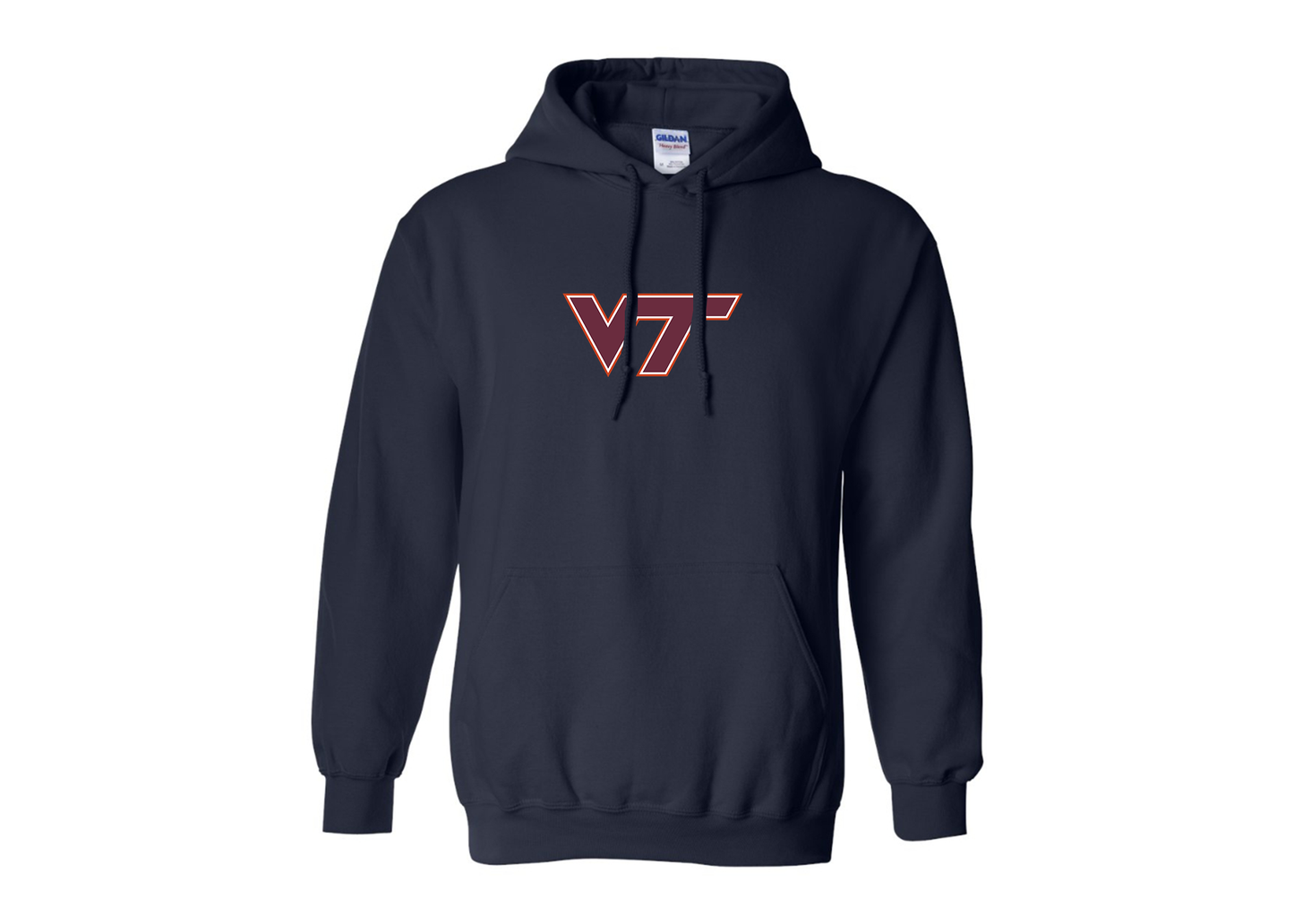 Men's Virginia Tech Hokies Gildan  Heavy Blend Hooded Sweatshirt