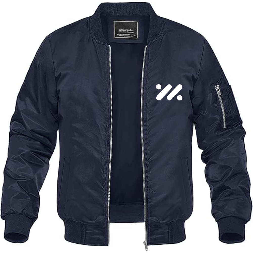 Men's IM Motors Logo Lightweight Bomber Jacket Windbreaker Softshell Varsity Jacket Coat